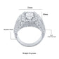 CENTER STONE RING // ICED X BAGUETTE WHITE GOLD