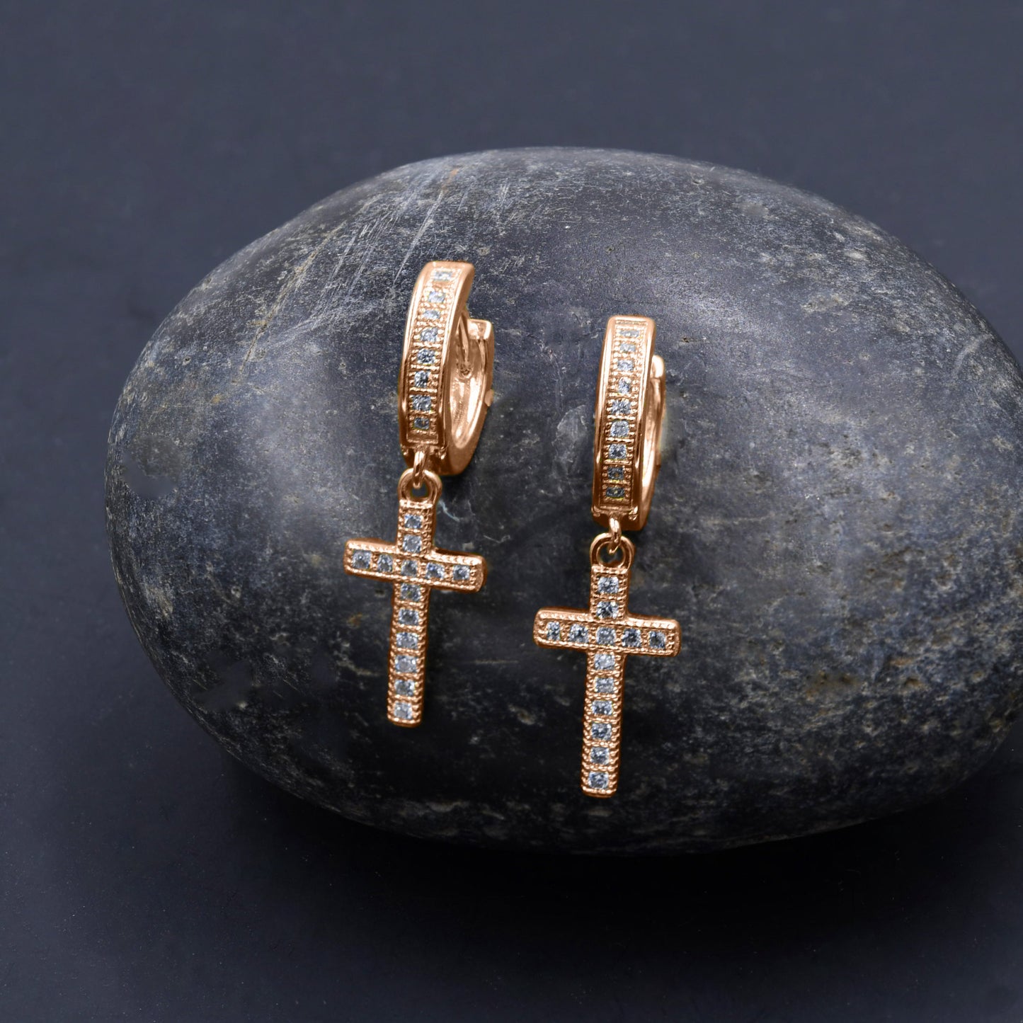 ICED OUT CROSS // EARRINGS