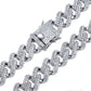ICED OUT CUBAN CHAIN // WHITE GOLD 12MM
