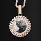 ICED OUT ROUND CUT x MARQUISE DIAMOND PHOTO MEDALLION + CHAIN