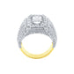 CENTER STONE RING // ICED X BAGUETTE YELLOW GOLD