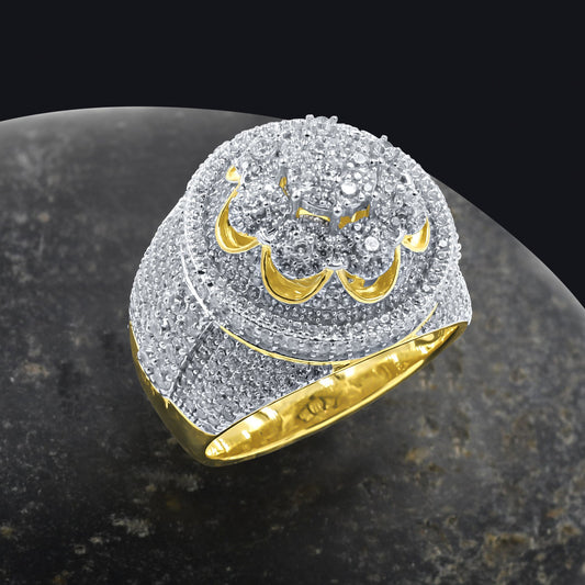 LA FLORAL RING // ICED OUT YELLOW GOLD