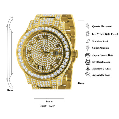 FORZA STAINLESS STEEL WATCH // YELLOW GOLD