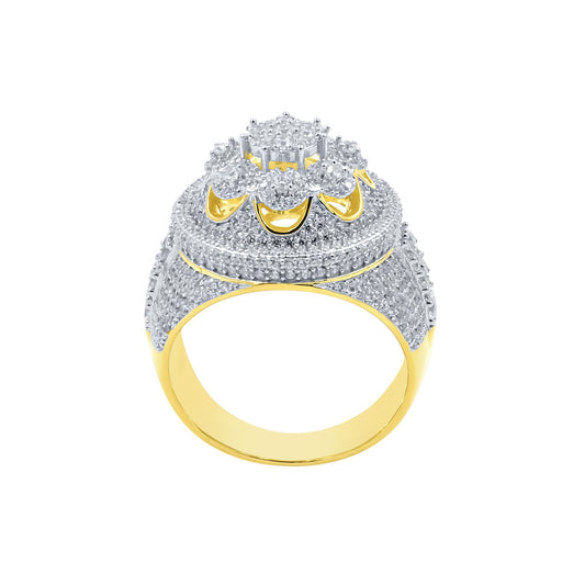 LA FLORAL RING // ICED OUT YELLOW GOLD