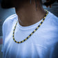 THE EMERALD CHAIN // BLACK X YELLOW GOLD 6MM