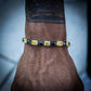 RECTANGULAR BAGUETTE TENNIS BRACELET // YELLOW X BLACK 6MM