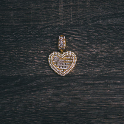 CUSTOM HEART PHOTO PENDANT LOCKET + CHAIN