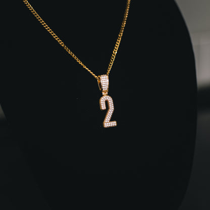 CUSTOM NUMBER PENDANT + CHAIN