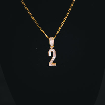 CUSTOM NUMBER PENDANT + CHAIN