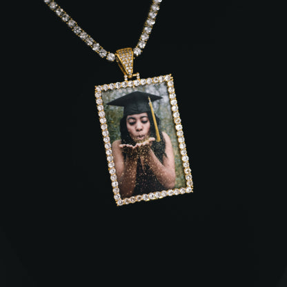 CUSTOM PORTRAIT PHOTO PENDANT + CHAIN