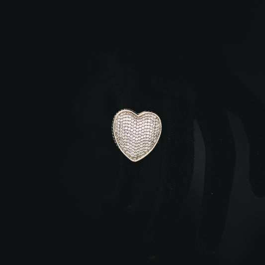 ICED BUBBLE HEART RING