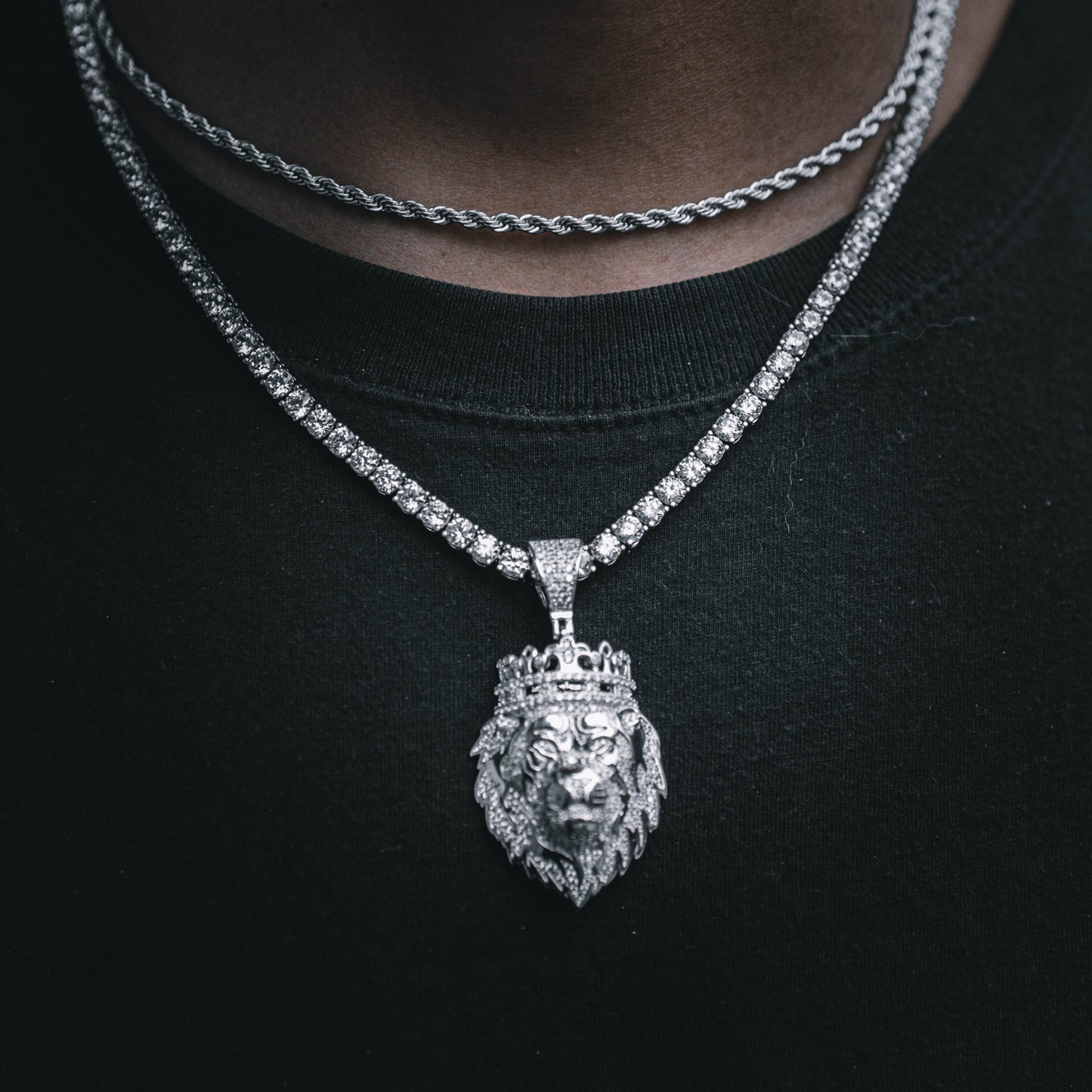 ICED KING SHXT PENDANT // WHITE GOLD