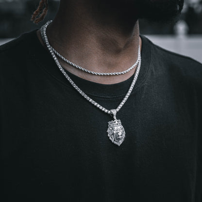 ICED KING SHXT PENDANT // WHITE GOLD