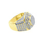 PENTAGON RING // ICED OUT YELLOW GOLD