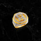 JESUS RING // ICED OUT YELLOW GOLD
