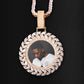 ICED OUT ROUND CUT x MARQUISE DIAMOND PHOTO MEDALLION + CHAIN