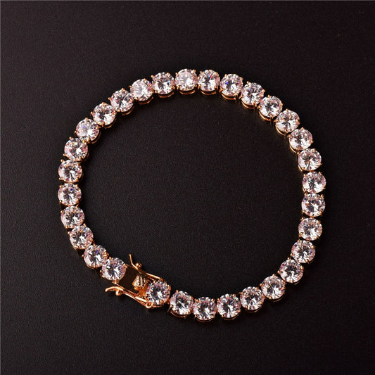 ROUND CUT TENNIS BRACELET // YELLOW GOLD
