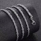 3MM ROPE CHAIN IN WHITE GOLD