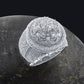 LA FLORAL RING // ICED OUT WHITE GOLD