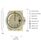 HURRICANE STAINLESS STEEL WATCH // YELLOW GOLD