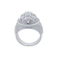LA FLORAL RING // ICED OUT WHITE GOLD
