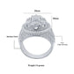 LA FLORAL RING // ICED OUT WHITE GOLD