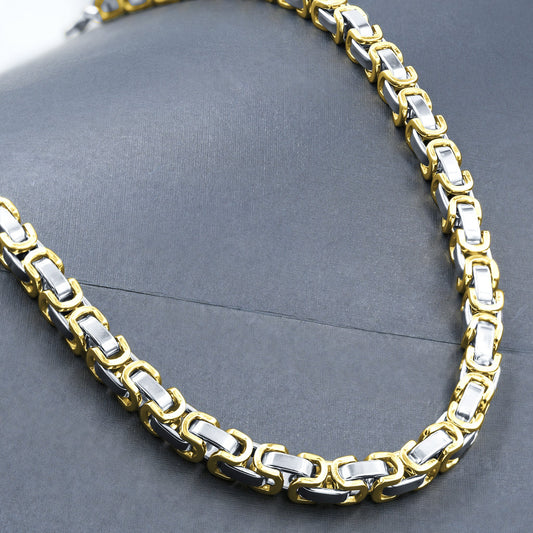 BRYZZY CHAIN // YELLOW X SILVER 7MM