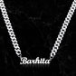 CUSTOM SCRIPTY FONT x 10MM MIAMI CUBAN CHAIN