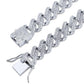 ICED OUT CUBAN CHAIN // WHITE GOLD 12MM
