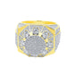 PENTAGON RING // ICED OUT YELLOW GOLD