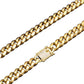 FLOODED LOCK CUBAN CHAIN // YELLOW GOLD 8MM