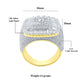 SQUARE SHAPE STONE EMBEDED RING // ICED X BAGUETTE YELLOW GOLD