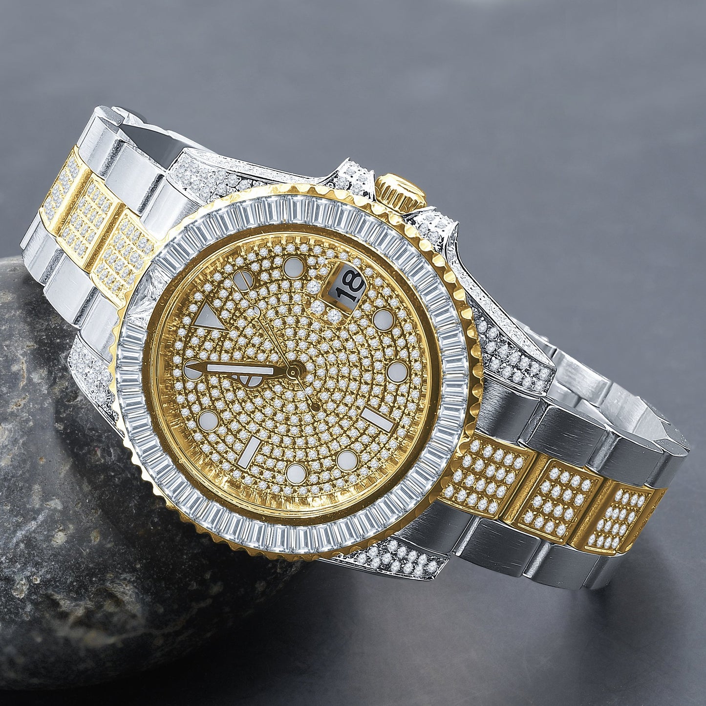 HURRICANE STAINLESS STEEL WATCH // WHITE X YELLOW