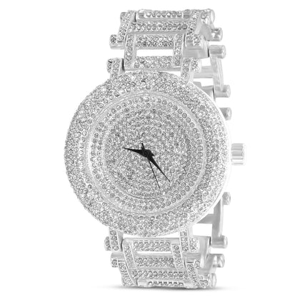 MICRO STONE ICED WATCH // WHITE GOLD