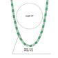 RECT CUT BAGUETTE TENNIS CHAIN // WHITE GOLD X GREEN 6MM