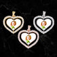 CUSTOM DOUBLE-SIDED ROTATING HEART PENDANT