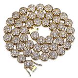 FLORAL TENNIS CHAIN // YELLOW GOLD 7MM