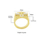 JESUS BEDDED RING // YELLOW GOLD