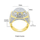 PENTAGON RING // ICED OUT YELLOW GOLD