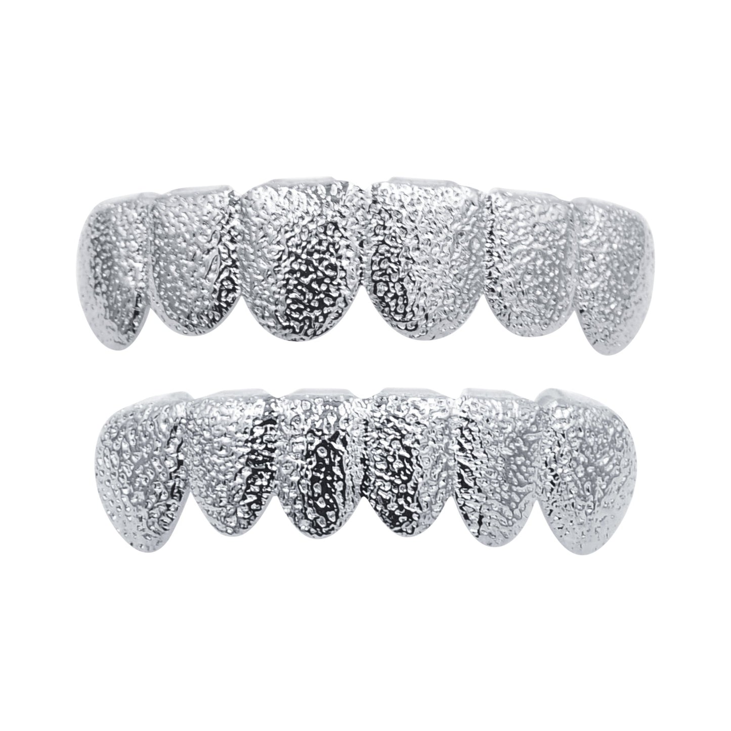 HIP HOP SHINY GRILLS IN WHITE GOLD