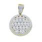 ICED OUT STONEY MEDALLION PENDANT // YELLOW GOLD