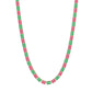 RECT CUT BAGUETTE TENNIS CHAIN // GREEN X RED 6MM
