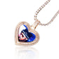 CUSTOM BAGUETTE DIAMOND HEART PHOTO PENDANT + CHAIN