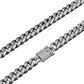 FLOODED LOCK CUBAN CHAIN // WHITE GOLD 8MM