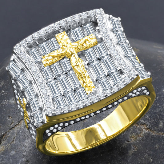 JESUS HOLY RING // BAGUETTE YELLOW GOLD