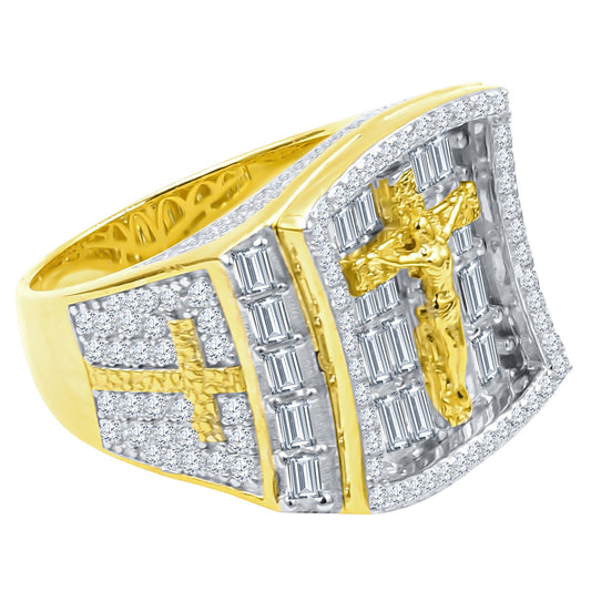 JESUS HOLY RING // BAGUETTE YELLOW GOLD