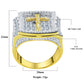 JESUS HOLY RING // BAGUETTE YELLOW GOLD