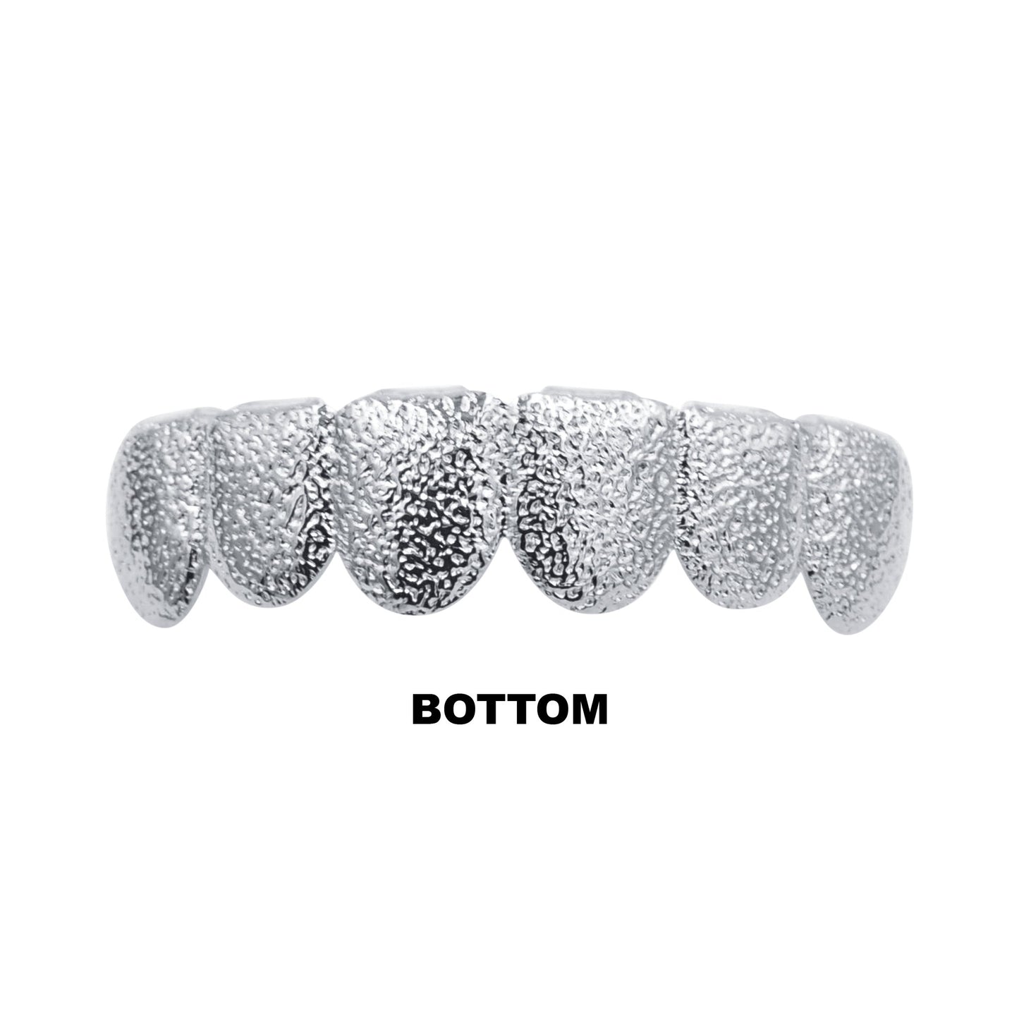 HIP HOP SHINY GRILLS IN WHITE GOLD