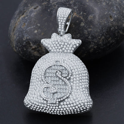 THE BAG PENDANT // WHITE GOLD