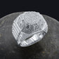 PENTAGON RING // ICED OUT WHITE GOLD